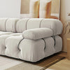 Velvet Upholstered Modular Sectional Sofa With Ottoman / Lixra
