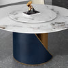 Gleamy Round Marble-Top Dining Table Set / Lixra