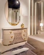 Italian Modern Dresser With Golden Handles / Lixra
