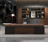 Elegant L-Shaped Desk With Geometric Lines & Secure Storage Options / Lixra