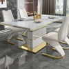 Gilt-Edged Marble Dining Table Set / Lixra