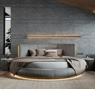 Smooth Grain Italian Modern Round Bed / Lixra