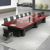 Inventive Wooden Conference Desk With Built-in Storage / Lixra