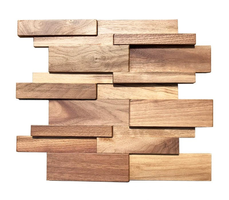 Retro Style Wood Mosaic 3D-Wall Tiles
