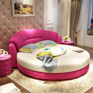 Modern Comfort Round Bed With Backrest / Lixra