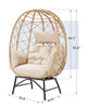 Egg Shaped Fabric Rattan Outdoor Sofa Chair