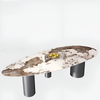 Oval Marble Dining Room Set / Lixra