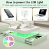 LED White Coffee Table With 16 Colors And Remote Control / Lixra