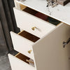 Modern Glossy Wood Buffet with Marble-Top / Lixra
