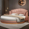 Modern Italian Leather Smooth Round Bed / Lixra