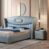 Elegant Leather Upholstered Bed with Wooden Structure / Lixra