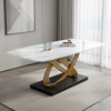 X-Based Marble Finish Dining Table / Lixra