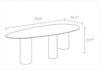 Marble Top Oval Shaped Dining Table Set / Lixra