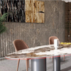 Marble Top Oval Shaped Dining Table Set / Lixra