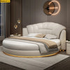 Modern Italian Leather Smooth Round Bed / Lixra