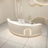 Minimalist Curved LED Reception Desk / Lixra