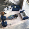 Contemporary Curved Velvet Fabric Sofa Set / Lixra