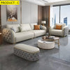 Luxury Tufted Leather Sofa Set for Living Room / Lixra