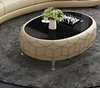 Geometric Elegance Modern Oval Coffee Table / Lixra