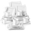 White Ceramic Resplendent Dinnerware Set / Lixra
