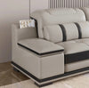 Built-in Storage Solid Wood Leather Sectional Sofa / Lixra