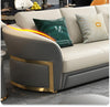 Leather Upholstery Luxurious Sofas With Ottoman / Lixra