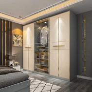 Elegance Glass Door Wooden Wardrobe / Lixra