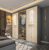 Light Luxury Storage Wooden & Glass Door Wardrobe / Lixra