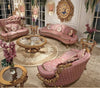 Salmon Rose European Style Wooden 3-2-1 Sofa Set /Lixra