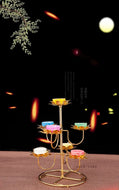 Traditional Gold-Plated Alloy Candle Holder/ Lixra