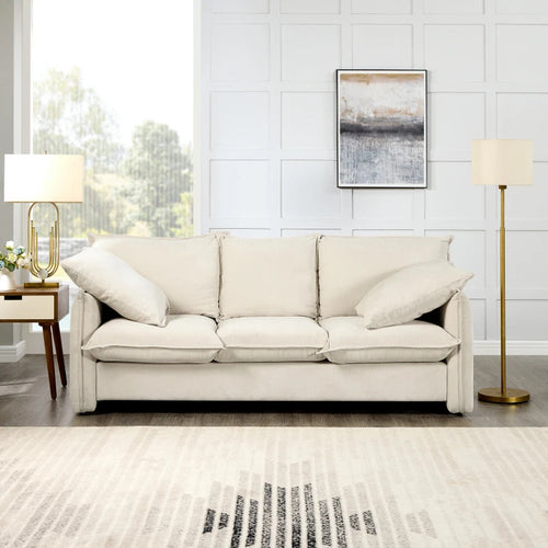 Modern Minimalist Mid-Century Cushioned Style Sofa / Lixra