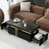 Glamorous Faux Marble Coffee Table / Lixra