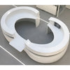Curved Reception Desk with Wooden Top / Lixra