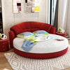 Modern Comfort Round Bed With Unique Stitch Backrest/ LIxra