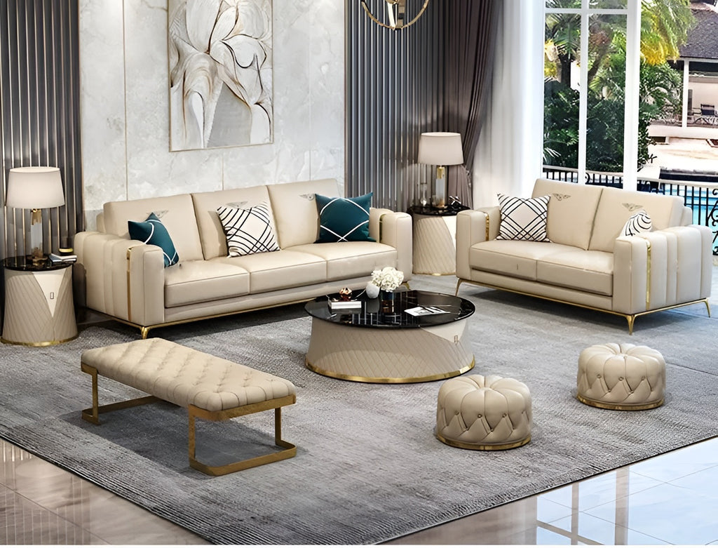 Splendid Designed Astounding Leather Sofa Set / Lixra