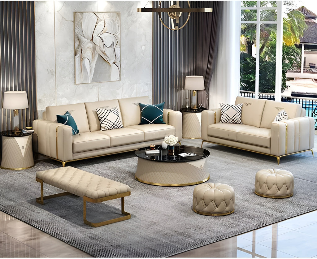 Splendid Designed Astounding Leather Sofa Set / Lixra