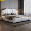 Modern Fusion Leather Bed With Storage Drawers / Lixra