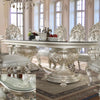 Brusten European Craved Glass Dining Table Set / Lixra