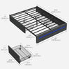 Effortless Comfort Dark Gray LED-Lit Smart Bed With Storage / Lixra