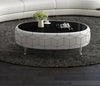 Geometric Elegance Modern Oval Coffee Table / Lixra