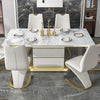 Gilt-Edged Marble Dining Table Set / Lixra