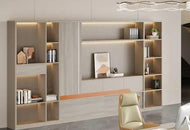 Modern Large Wood Bookcase With LED / Lixra