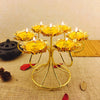 Gold-Plated Obsolete Lotus Candle Holder/ Lixra