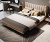 Luxurious Leather Headboard Bed With LED Lights / Lixra