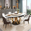Convertible Gleamy Marble Dining Table Set / Lixra