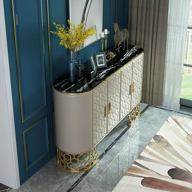 Buffet Table With Hexagon Pattern: Modern Style and Design - Lixra.com