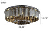 Crystal Glow Round Smoke Grey Flush Mount Lighting / Lixra