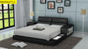 Luxury Modern Leather Upholstered LED Bed / Lixra