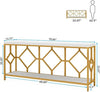 Modern Long Accent Table With Open Shelf / Lixra