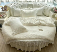 Microfiber Embroidered White Bedding Set / Lixra